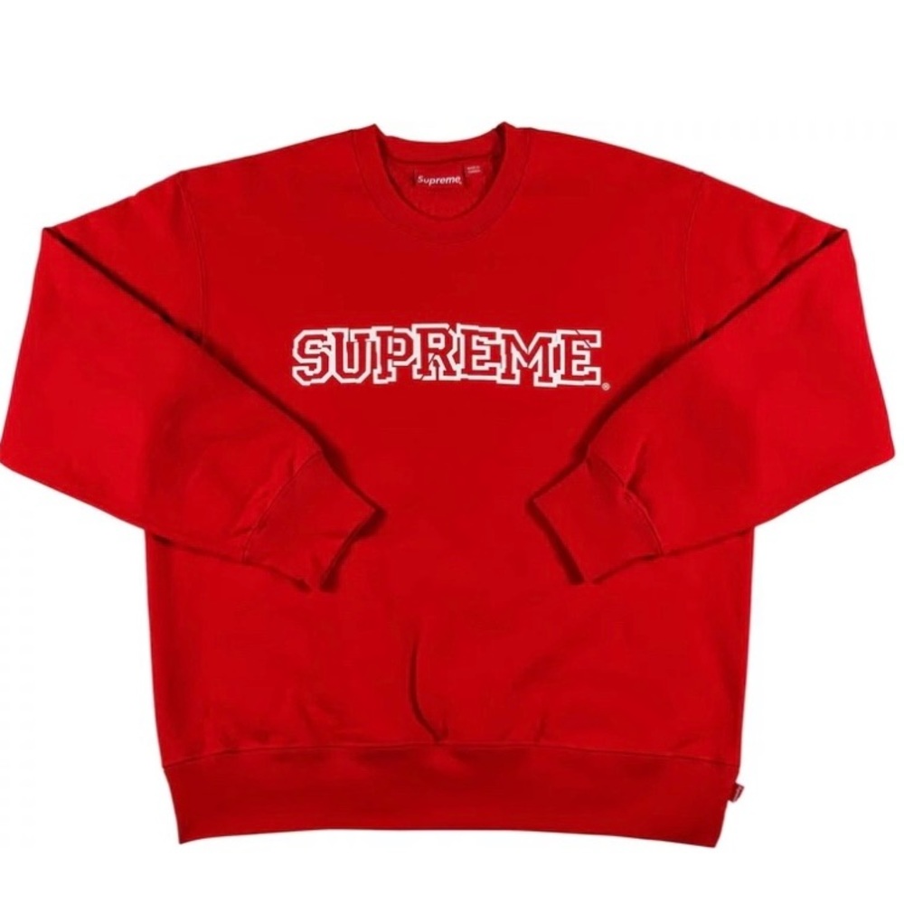 Supreme Shattered Logo Crewneck Red Sweatshirt L